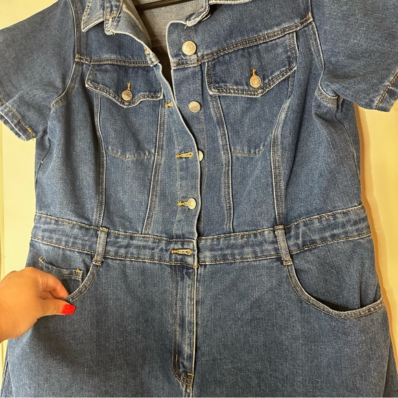 Forever 21 denim jean mini dress - Picture 5 of 8